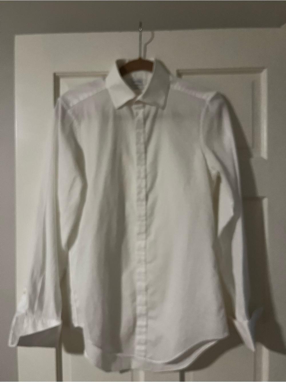 Calvin Klein White Long-Sleeve French Cuff Dress Shirt